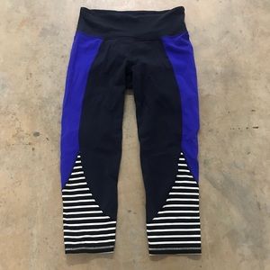 Athleta Striped Cropped women’s Leggings SZ S